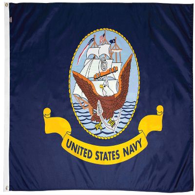 FlagSource U.S. Navy Nylon Military Flag, Made in The USA, 4x6'