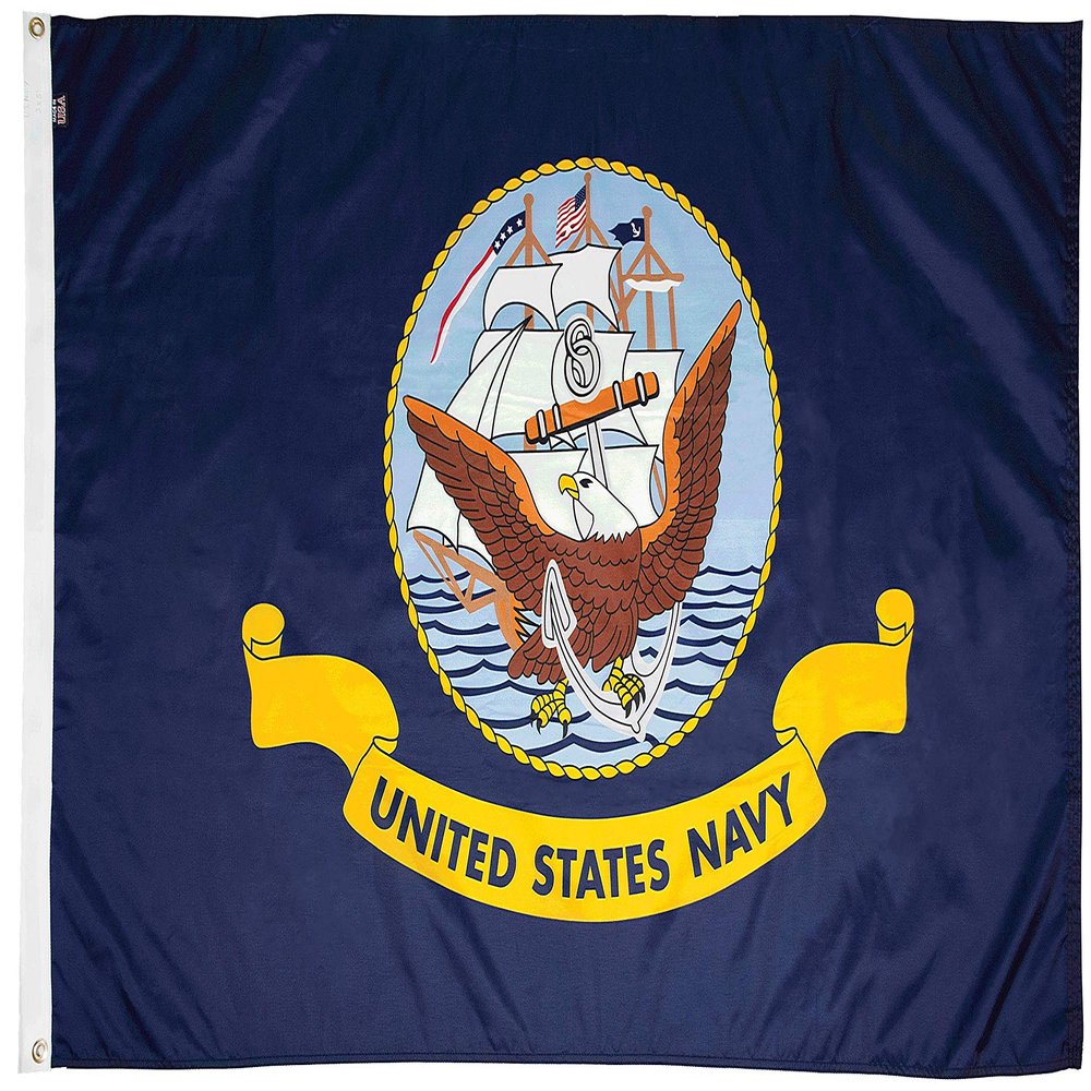 FlagSource U.S. Navy Nylon Military Flag, Made in The USA, 4x6'