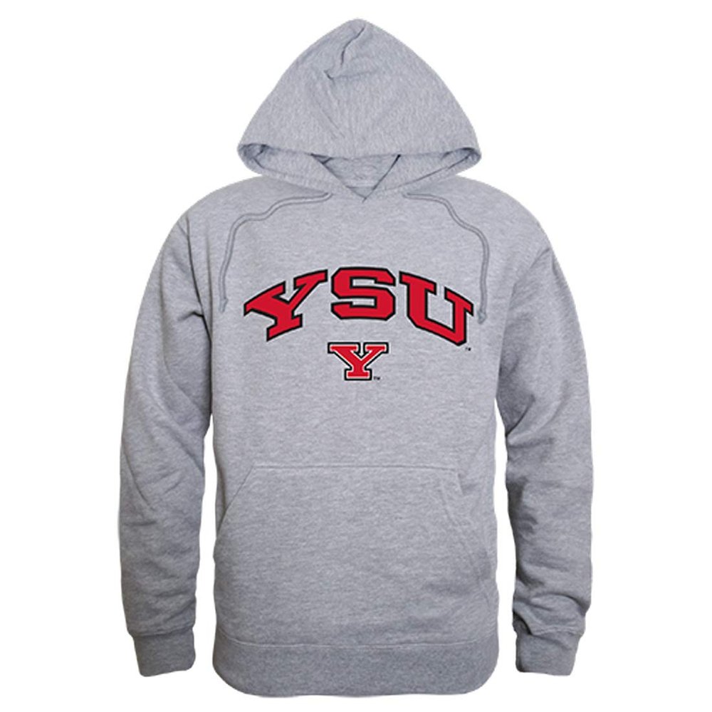 YSU Youngstown State Penguins NCAA Campus Pullover Hoodie - Small, Heather Grey