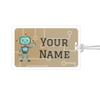 Kids Labels Durable Large Luggage & Bag Tag Robot Design view 1