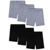BOOPH Girls Dance Shorts Bike Short for Underdress 5-7 Years Black Gray 6 Pack view 1