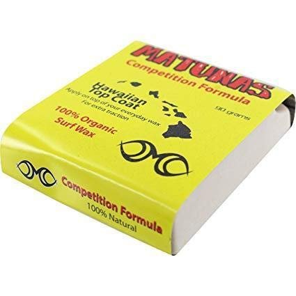 Organic Surf Wax - Matunas Surf Wax - Base Coat - Warm - Tropical - Cool - Cold - Hawaiian Competition Formula All Natural Surf Wax - Free Surf Gift Bag (Hawaiian Competition Formula (Case))