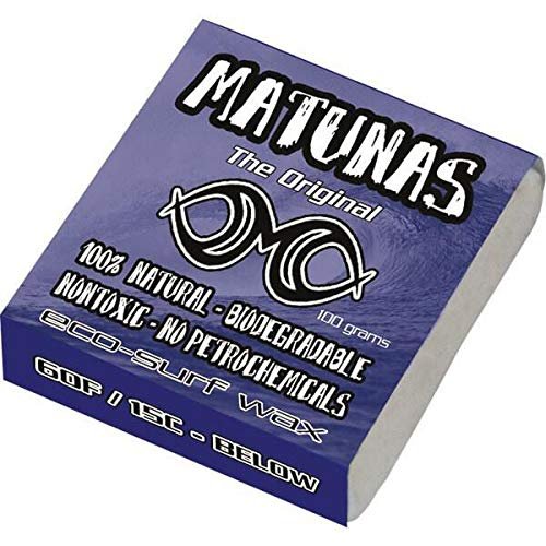 Open Road Goods Organic Surf Wax - Matunas Surf Wax - Base Coat - Warm - Tropical - Cool - Cold - Hawaiian Competition Formula All Natural Surf Wax - Free Surf Gift Bag (Cold (Case))