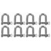 AB Tools 8 Pack 8mm Stainless Steel Dee Shackle Marine Grade 316 DK42 view 1