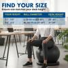 ProBody Pilates Yoga Ball Chair, Exercise Ball Chair with Base or Stand for Home Office Desk Sitting or Workout, Balance Ball & Stability Ball Seat for Back, abs (Black, 23-26 inches/58-65 cm) view 4