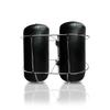 MARINE CITY Stainless-Steel Double Strong and Durable Fender Rack Gloss Finish Easy Use Holder with Stanchion Clamps 9 Inches Diameter Fender for Marines  Boats  Ships  Kayaks (Pack of 1) view 1