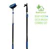EVERSPROUT 5-to-12 Foot Boat Hook & Scrub Brush Kit (15-20 Foot Reach) | Soft-Bristle Deck Brush with Built-In Bumper Prevents Scratching | Durable Lightweight 3-Stage Extension Pole | Floating Design view 2