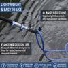 EVERSPROUT 5-to-12 Foot Boat Hook & Scrub Brush Kit (15-20 Foot Reach) | Soft-Bristle Deck Brush with Built-In Bumper Prevents Scratching | Durable Lightweight 3-Stage Extension Pole | Floating Design view 3