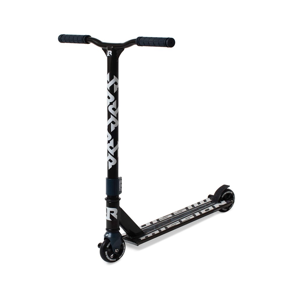 Riprail Mission Stunt Scooter Finished in Black/Blue with Alloy Deck, Alloy Core Wheels, ABEC-9 Bearings and 2 Pegs