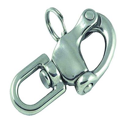 MarineNow Stainless Steel 316 Swivel Eye Bail Snap Shackle Marine Grade, 2-3/4, 3-1/2 and 5" 5" (128mm), 10-Pack