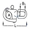 MarineNow Stainless Steel 316 Swivel Eye Bail Snap Shackle Marine Grade, 2-3/4, 3-1/2 and 5" 5" (128mm), 10-Pack view 2