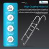 MARINE CITY Stainless Steel Anti-Slip 2 Step Folding Telescoping Dock Ladder - Ideal for Marines, Boats, Yachts, Swimming Pools view 3