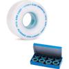 Ricta Clouds Skateboard Wheels (Set of 4) (White/Blue 78A, 52mm) with CCS ABEC 7 Bearings view 1