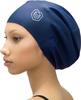 SOUL CAP - Large Swimming Cap for Long Hair - Designed for Long Hair, Dreadlocks, Weaves, Hair Extensions, Braids, Curls & Afros - Women & Men - Silicone (Navy, Large) view 1