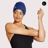 SOUL CAP - Large Swimming Cap for Long Hair - Designed for Long Hair, Dreadlocks, Weaves, Hair Extensions, Braids, Curls & Afros - Women & Men - Silicone (Navy, Large) view 3