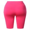 Made by Emma High Waisted Spandex Biker Shorts Yoga Leggings Neon Pink M view 4