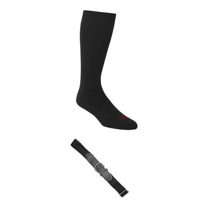 A4 Sportswear Black Medium Socks & Youth Belt