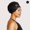 SOUL CAP - Large Swimming Cap for Long Hair - Designed for Long Hair, Dreadlocks, Weaves, Hair Extensions, Braids, Curls & Afros - Women & Men - Silicone (Black, Large) view 3