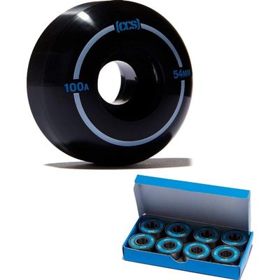 [CCS] Skateboard Wheels - Multiple Colors (Black, 54mm) ABEC 7 Bearings