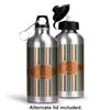Personalized Orange & Blue Stripes Water Bottle - Aluminum - 20 oz view 2