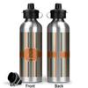 Personalized Orange & Blue Stripes Water Bottle - Aluminum - 20 oz view 3
