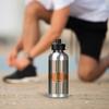 Personalized Orange & Blue Stripes Water Bottle - Aluminum - 20 oz view 4