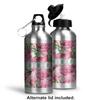 Personalized Watercolor Peonies Water Bottle - Aluminum - 20 oz view 2