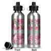 Personalized Watercolor Peonies Water Bottle - Aluminum - 20 oz view 3
