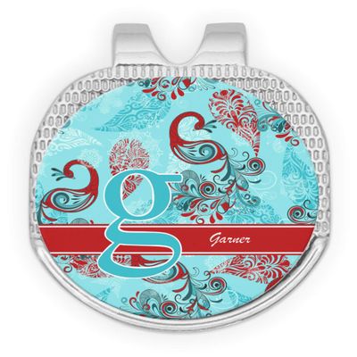 YouCustomizeIt Personalized Peacock Golf Ball Marker - Hat Clip - Silver