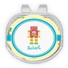 YouCustomizeIt Personalized Robot Golf Ball Marker - Hat Clip - Silver view 1