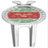 YouCustomizeIt Personalized Christmas Holly Golf Divot Tool & Ball Marker view 1