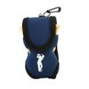 Ball Pouch, Fabric Golf Ball Tee Holder with Clip, Carry Storage Bag for 2 Balls and 4 Tees Dark Blue