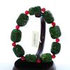 0.9" Bangle Bracelet China Certified Nature Hetian Nephrite Jade Arhat Hand Carved Bangle Bracelet 3780 view 1