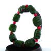 0.9" Bangle Bracelet China Certified Nature Hetian Nephrite Jade Arhat Hand Carved Bangle Bracelet 3780 view 2