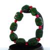 0.9" Bangle Bracelet China Certified Nature Hetian Nephrite Jade Arhat Hand Carved Bangle Bracelet 3780 view 4