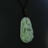 2"China Certified Grade A Nature Hisui Jadeite Jade Longevity Deer and Peach Necklace Pendants view 4