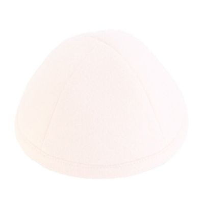 A1 Skullcap Linen Fabric Kippot Single or Bulk Kippah Optional Custom Imprinting Inside for Your Speacial Event  White