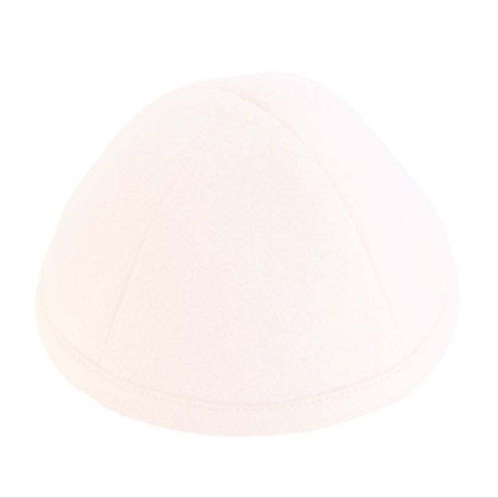 A1 Skullcap Linen Fabric Kippot Single or Bulk Kippah Optional Custom Imprinting Inside for Your Speacial Event  White