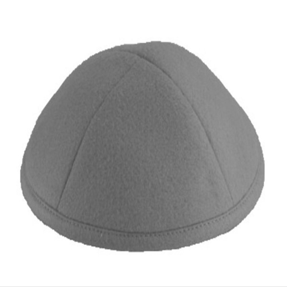 A1 Skullcap Linen Fabric Kippot Single or Bulk Kippah Optional Custom Imprinting Inside for Your Speacial Event Gray