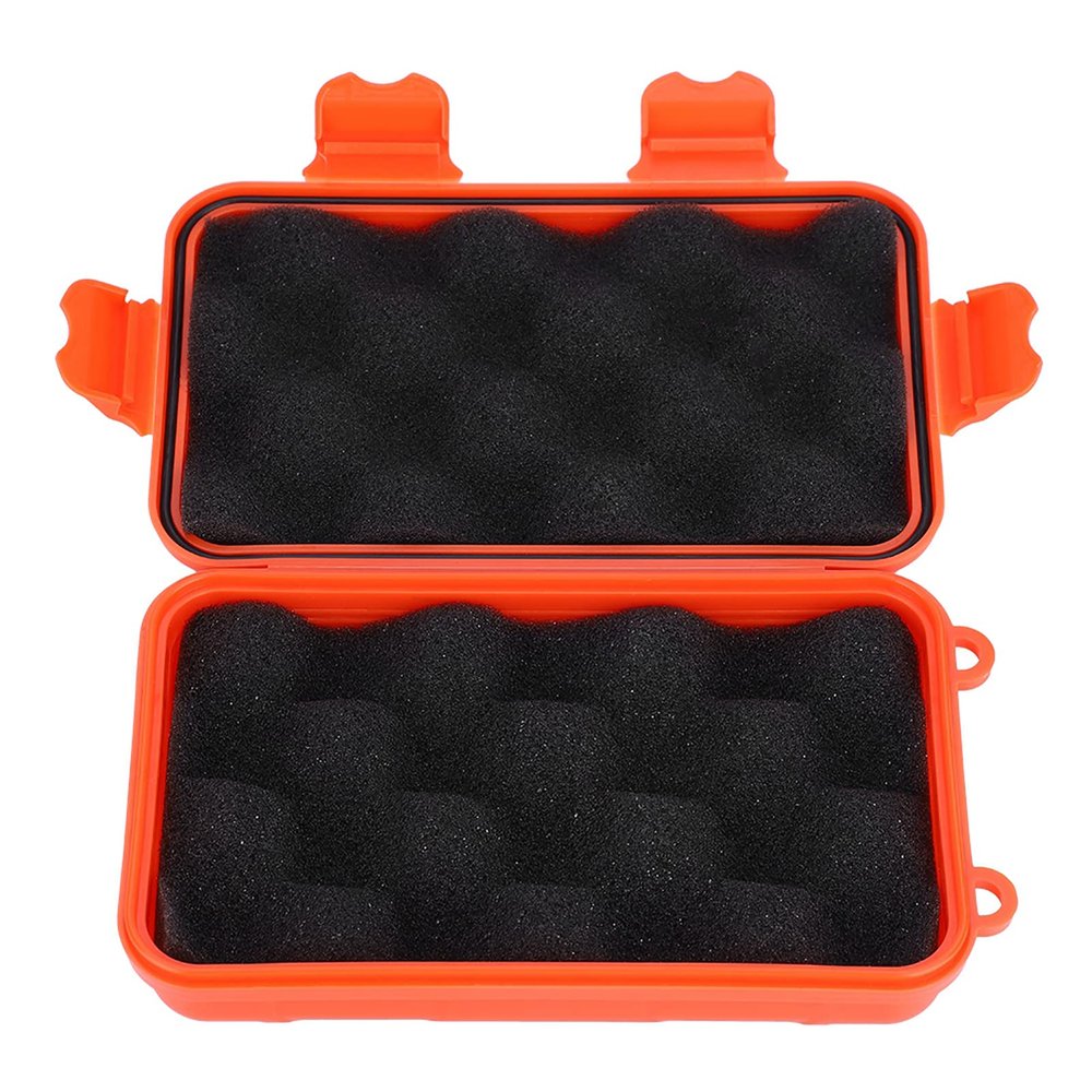 Alomejor Dry Box Survival Storage Box Dustproof Pressure-Proof Outdoor Survival Equipment Sealed Container Box for Outdoor Survival(L-Orange)