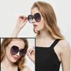 ANDWOOD Oversized Sunglasses for Women Big Large Square Wide Frame Shades Retro Trendy Fashion UV Protection Black Sun glasses view 3