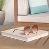 ANDWOOD Oversized Sunglasses for Women Big Large Square Wide Frame Shades Retro Trendy Fashion UV Protection Brown Sun glasses view 2
