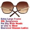 ANDWOOD Oversized Sunglasses for Women Big Large Square Wide Frame Shades Retro Trendy Fashion UV Protection Brown Sun glasses view 3