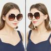 ANDWOOD Oversized Sunglasses for Women Big Large Square Wide Frame Shades Retro Trendy Fashion UV Protection Brown Sun glasses view 4