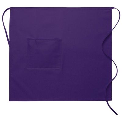 DayStar Apparel 118 One Pocket 3/4 Bistro Apron w/Pencil Divide (6 Pack), Purple