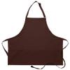 DayStar Apparel 200XL Extra Large Three Pocket Bib Apron (6 Pack), Brown view 1