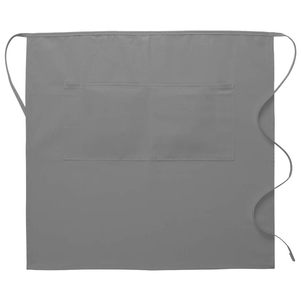 DayStar Apparel 124 3/4 Bistro Apron w/Center Divided Pocket (6 Pack), Silver
