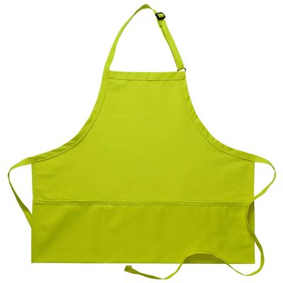 DayStar Apparel 200XL Extra Large Three Pocket Bib Apron (6 Pack), Lime