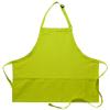 DayStar Apparel 200XL Extra Large Three Pocket Bib Apron (6 Pack), Lime view 1