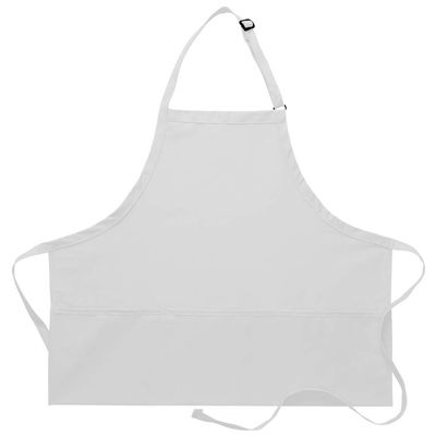 DayStar Apparel 200XL Extra Large Three Pocket Bib Apron (6 Pack), White